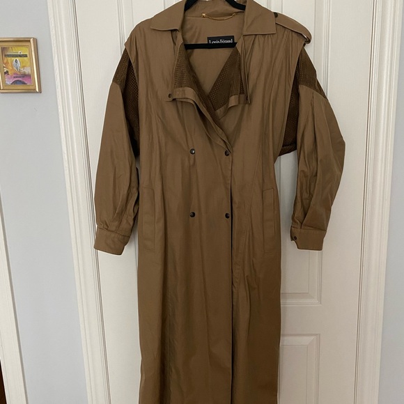 Louis Feraud Trench with perforated velour detailing - Picture 4 of 9